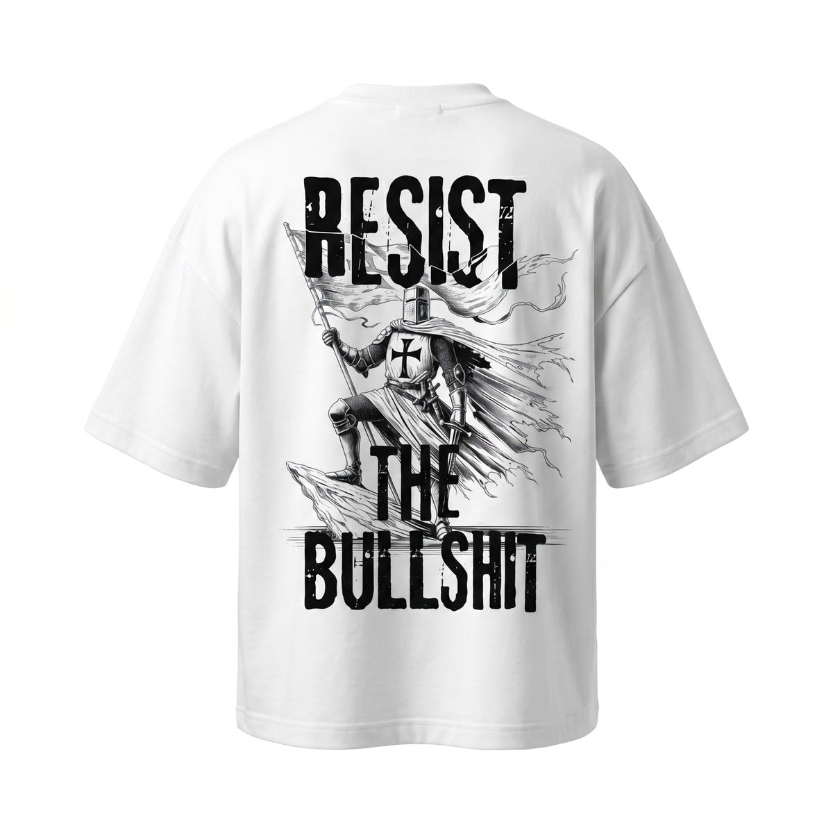 RESIST THE BULLSHIT – fehér – hátoldal